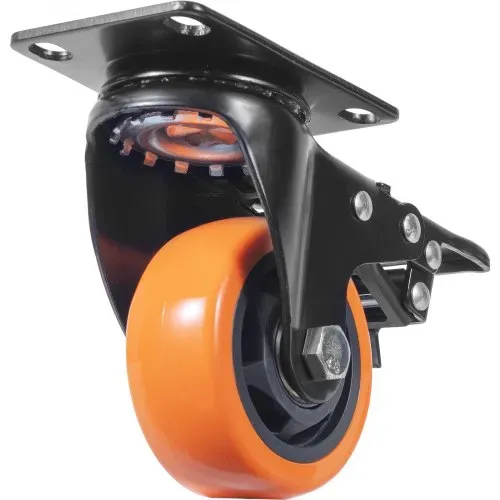 VEVOR Möbelrollen 4er-Set Lenkrollen PVC φ76,2mm Laufrollen 454kg Tragfähigkeit Transportrollen mit A/B-Bremsen Kastenrollen 360° Drehbar Schwerlastrollen für Häusern Büros Studios Fabriken – Bild 9