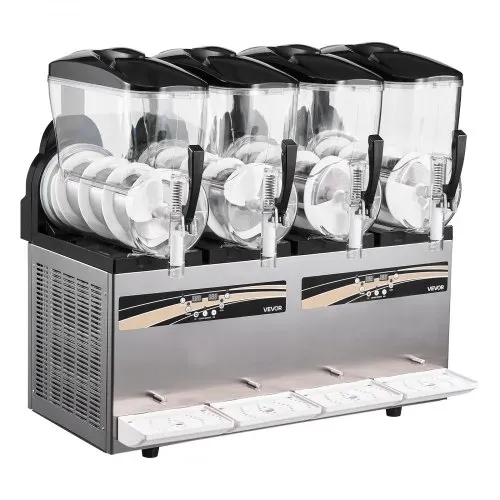 VEVOR Slush Maschine 4 x 12 L, Slusheis Eisbereiter 1650 W (kein Eis Nötig), Elektrische Margarita-Maschine mit Selbstreinigungsfunktion, Geeignet für Frozen Margaritas Frappés Milchshakes Shakes – Bild 10