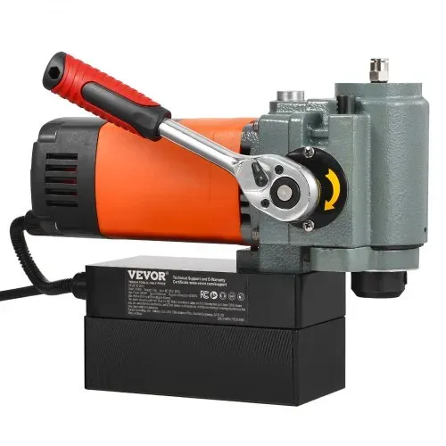 VEVOR Magnetbohrmaschine, Kernbohrmaschine 1300 W, flache tragbare Magnetbohrmaschine mit Kühlvorrichtung und Überlastschutz, Magnetpresse für Geräteinstallation, Industrie, Metallbearbeitung, Orange – Bild 10