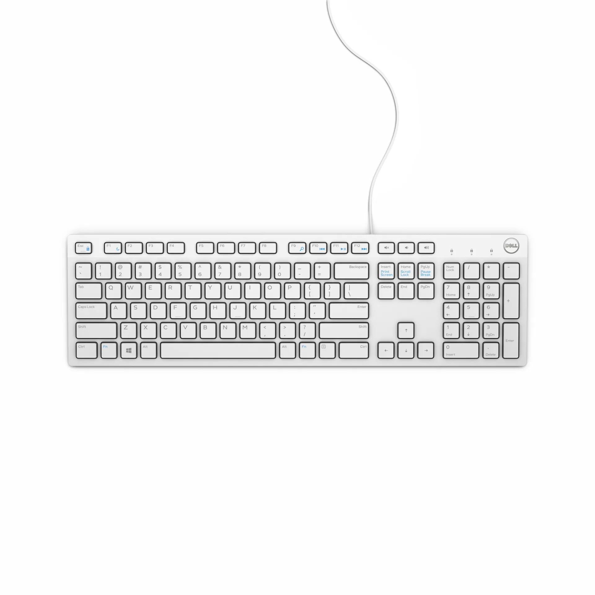 DELL kabelgebundene Tastatur – KB216 – deutsch (QWERTZ) – weiß DELL kabelgebundene Tastatur – KB216 – deutsch (QWERTZ) – weiß
