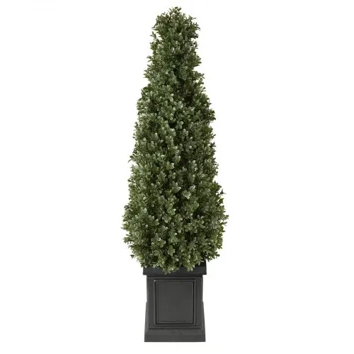 VEVOR Künstliche Pflanze 2 Stk. Künstlicher Buchsbaum mit PP-Topf 1000mm, Dekopflanze für Wohnzimmer Balkon Büro Veranda Garten Terrase, UV-Beständig, Kunstbaum aus PE, Naturgetreu, Indoor & Outdoor – Bild 10