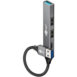 Slim 4-Port USB-Hub, USB-A auf USB-C/USB-A, USB 3.2 Gen 1 Slim 4-Port USB-Hub, USB-A auf USB-C/USB-A, USB 3.2 Gen 1