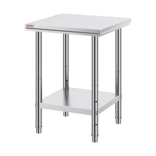VEVOR Edelstahl Arbeitstisch 60 cm x 60 cm Essenszubereitung für die Zubereitung von Mahlzeiten, Nähen, Waschen, Basteln, Garagennutzung usw. – Bild 8
