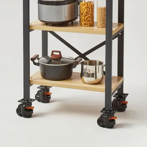 VEVOR Nivellierrollen, verstellbare, auf einer Platte montierte Nylonrolle, 997,9 kg, 4er-Set – Bild 7