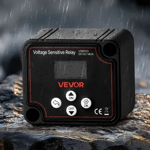VEVOR Trennrelais, 12 V, 140 A, Doppelbatterie Isolator mit LCD-Bildschirm, intelligenter Batterietrennschalter für Lithium- und Blei-Säure-Batterien, für Auto, LKW, Wohnmobil, UTV, ATV, Boot – Bild 7