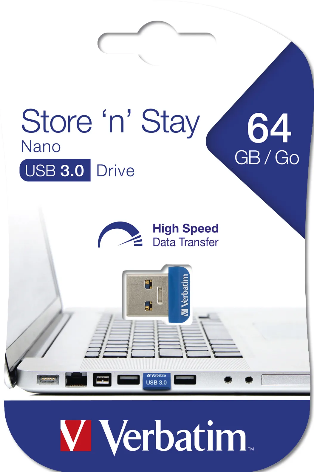 Verbatim Store 'n' Stay NANO - USB 3.0-Stick 64 GB - Blau – Bild 5