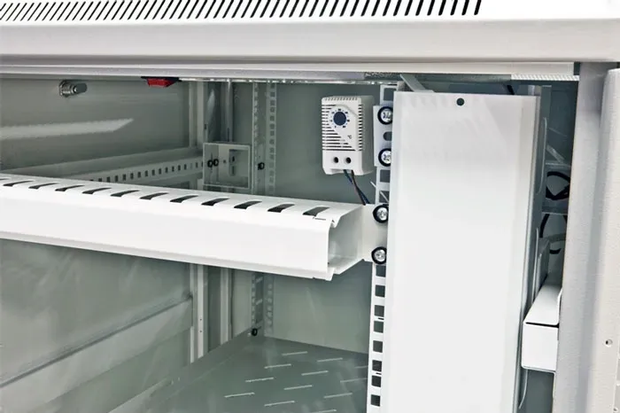 ALLNET 19"Schrank, 32HE, B800/T1000mm, Glastür, Lichtgrau, SNB-Serie, – Bild 7