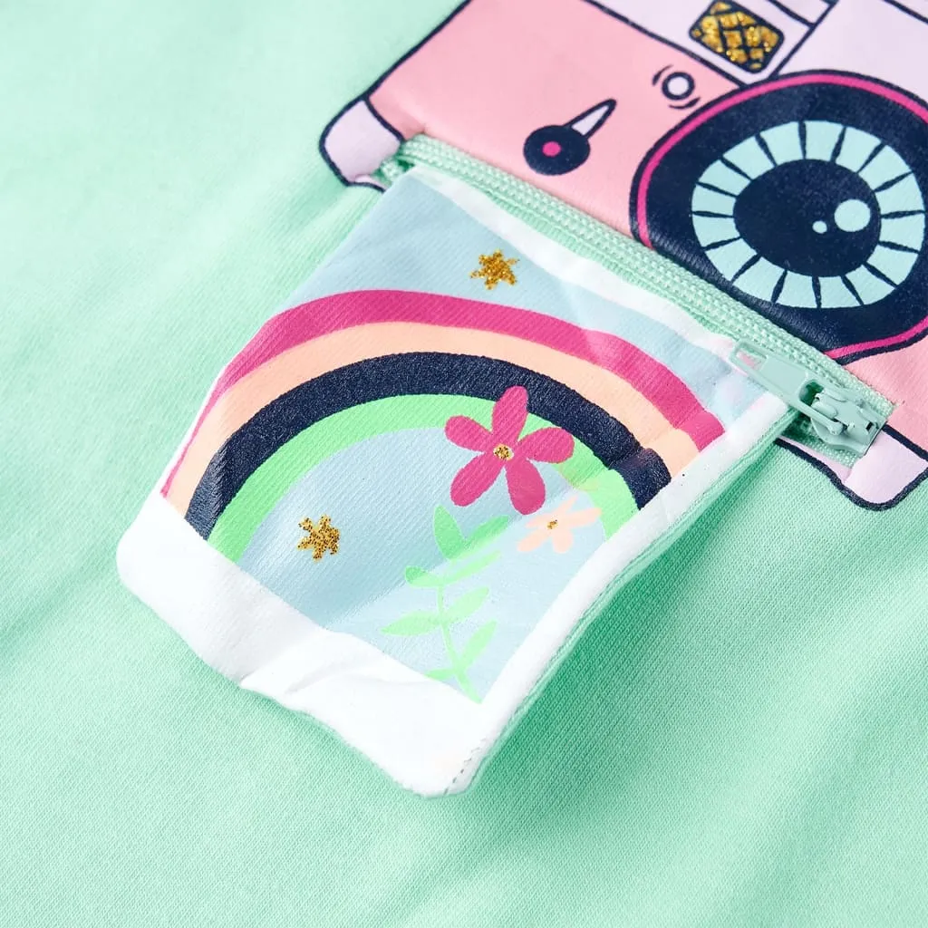 vidaXL Kinder-T-Shirt Knallgrün 104 – Bild 5