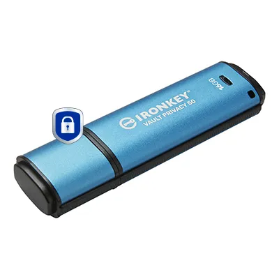 Kingston Technology IronKey 16GB Vault Privacy 50 AES-256 verschlüsselter, FIPS 197 – Bild 2