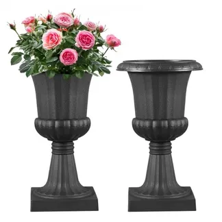 VEVOR Blumenspindel aus Kunststoff, 25×42 cm, 2er-Pack, Pflanzpokal. Pflanzkübel, Pflanzschale, schwarze Blumentöpfe, für die Veranda, Hochzeit, Party, Zuhause, Bühne, Balkon, Terrassendekoration VEVOR Blumenspindel aus Kunststoff, 25×42 cm, 2er-Pack, Pflanzpokal. Pflanzkübel, Pflanzschale, schwarze Blumentöpfe, für die Veranda, Hochzeit, Party, Zuhause, Bühne, Balkon, Terrassendekoration