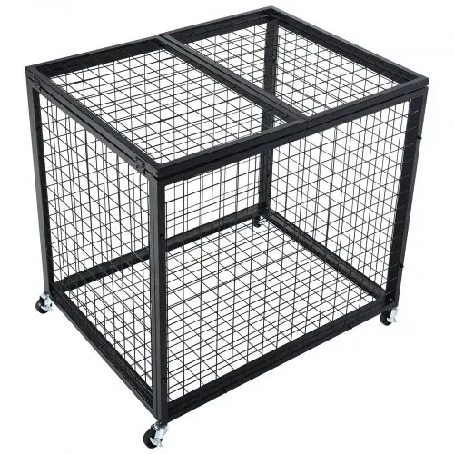 VEVOR Ballwagen Rollwagen 850 x 675 x 825 mm Sportbällen, Abschließbarer Basketballkäfig Ballkäfig, Sportausrüstung für den Innen- und Außenbereich, Rollbar Aufbewahrungswagen aus Stahl für Garagen – Bild 9