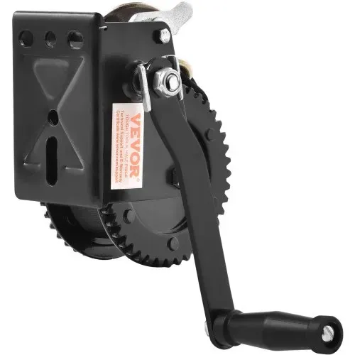 VEVOR Seilwinde 907,1kg Handseilwinde 208x105x151mm Bootswinde 2-Wege-Ratsche/1-Gang Handwinde mit ca. 7m Polyesterband Gurtwinde mit ergonomischen Griff Handseilzug Winde für Fahrzeuge und Boote – Bild 10
