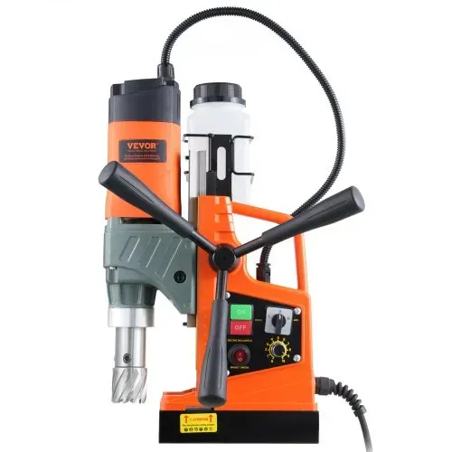 VEVOR Magnetbohrmaschine Kernbohrmaschine 40 mm Bohrdurchmesser, 12500 N tragbare elektrische Magnetbohrmaschine mit 2 Kernbohrern, variabler Geschwindigkeit, Bohrmaschine für Metalloberflächen – Bild 9