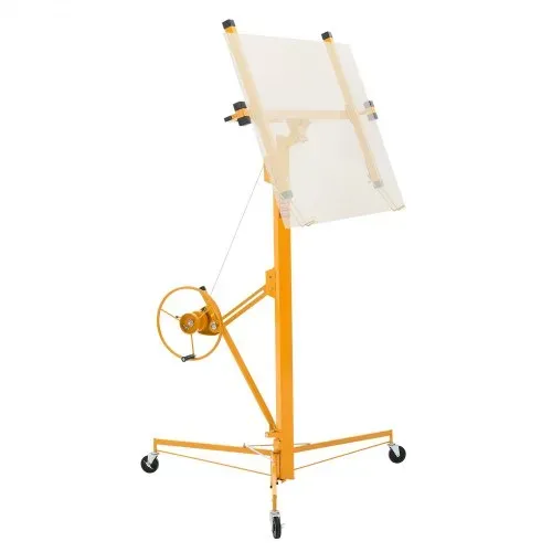 VEVOR Plattenheber bis max. 68 kg, 4877 mm Höhe, Gipskartonheber mit verstellbarem Teleskoparm, Rigipsplatten, Trockenbau-Heber, Panelheber, Hebezeug, Werkzeuge, für Decken- & Wandmontage (Gelb) – Bild 9