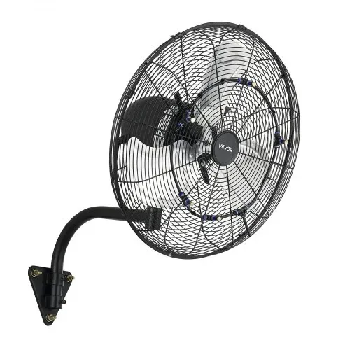 VEVOR 95W Industrieller Wandventilator 56 cm, 7 m/s Oszillierender Wandlüfter mit Fernbedienung Nebel & 18h Timer, Gewerblicher Industrieventilator IP44 Wasserfest für Werkstatt Garage Lager, Schwarz – Bild 8