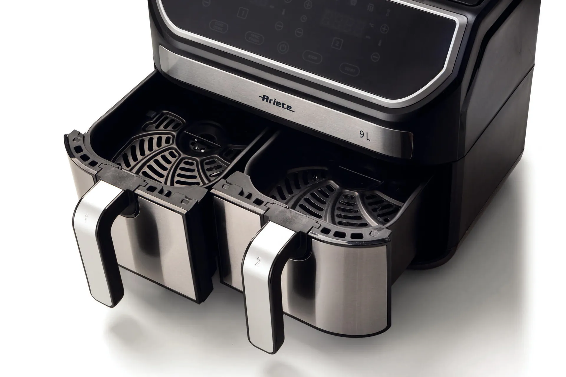 Ariete 4625/00 Doppel 9 l Eigenständig 2100 W Heißluftfritteuse Schwarz, Edelstahl – Bild 7