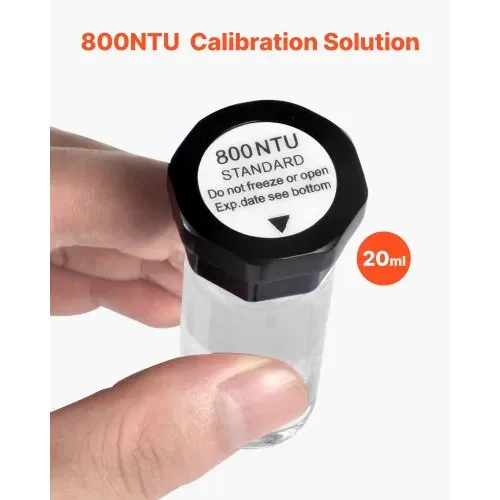 VEVOR Trübungskalibrierlösungs-Kit 20/100/400/800 NTU je 20 ml, 4 Stk. Standard-Trübungslösungs-Nachfüllung für TN2000-Trübungsmessgerät, stoßfester Schutzeinsatz, versiegeltes Flaschendesign – Bild 5