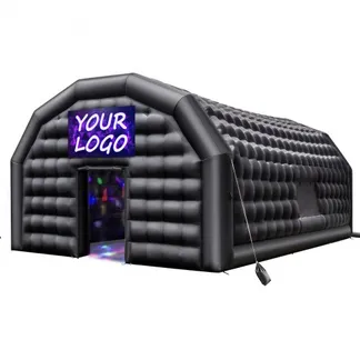 VEVOR Aufblasbares Partyzelt 8x6x4 m, Würfelzelt für Disco Nachtclub, Pavillon Hochzeitszelt mit 1100W Gebläse, Sandsack, 2 Fenster für Veranstaltungen, Geburtstag, Hochzeit, Schwarz VEVOR Aufblasbares Partyzelt 8x6x4 m, Würfelzelt für Disco Nachtclub, Pavillon Hochzeitszelt mit 1100W Gebläse, Sandsack, 2 Fenster für Veranstaltungen, Geburtstag, Hochzeit, Schwarz