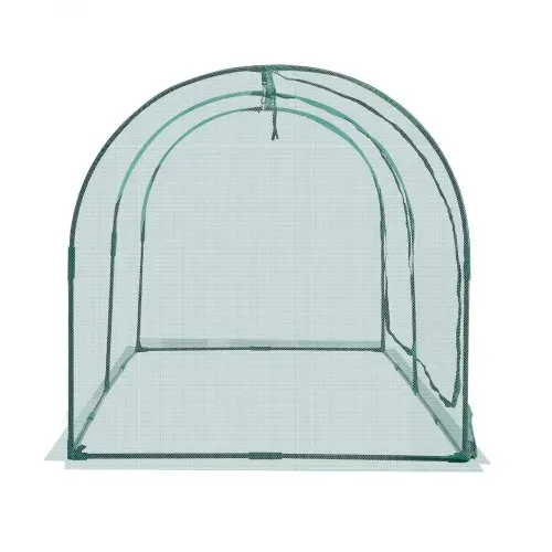 VEVOR Pflanzenschutzzelt, 2489x1200x1200 mm Pflanzenschutznetz, Tür mit Reißverschluss, windbeständig, Pflanzenkäfig Gewächshaus für erhöhte Beete im Freien, Garten, Terrasse – Bild 9