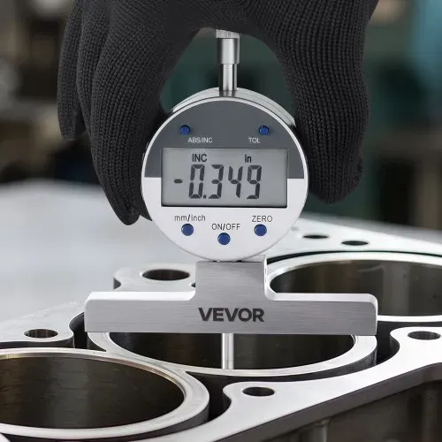 VEVOR Tiefenmesser, Digitaler Tiefmessschieber mit Messbereich 0–558,8 mm, Auflösung 0,01 mm, Präzise Einheitenumrechnung mit 4 Messspitzen, Tiefenmessgerät für Nuten, Stufen & Bohrungen – Bild 7
