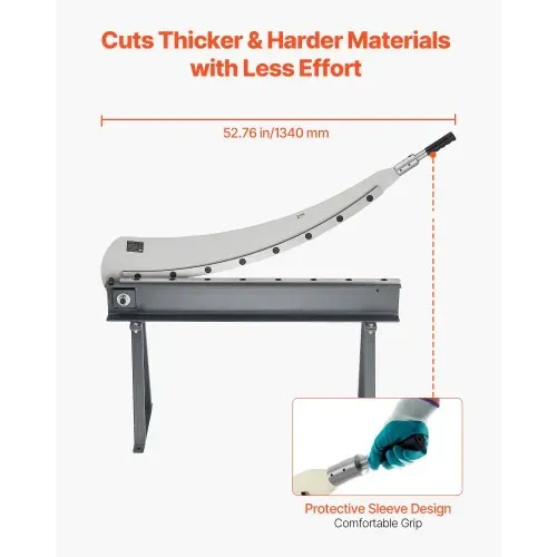 VEVOR Handhebelschere, 1000 mm Bettbreite, Hebelschere, Guillotine Blechschneider für die Blechbearbeitung, mit Q235-Material, Ständer, für Leiterplatten, Aluminium, Stahl, Kupfer, Kunststoff – Bild 4