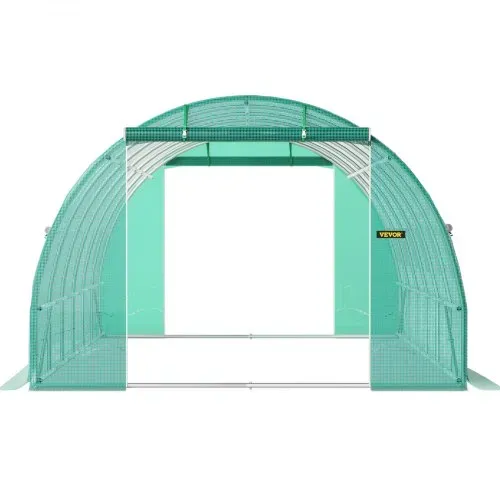 VEVOR Bogendach Gewächshaus 6,1x3x2,1m Foliengewächshaus Verzinkter Stahlrahmen und PE Abdeckplane Treibhaus Tunnel Wasserdicht und UV-beständig Tomatengewächshaus Ideal für Anbau von Gemüse Blumen – Bild 9