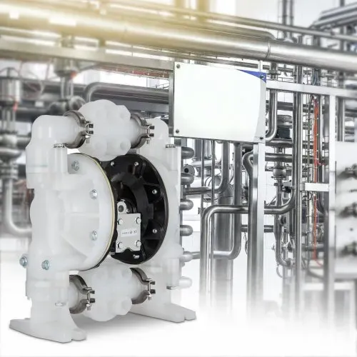 VEVOR Luftbetriebene Doppelmembranpumpe, 2,54cm / 25mm Einlass/Auslass, 136 L/min Polypropylen, max. 7 bar / 100 psi für den chemischen und industriellen Einsatz – Bild 7
