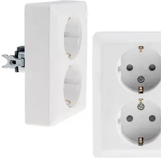 MILOS Schutzkontakt-Steckdose 2-fach 250V~/ 16A, 1x UP, weiß matt MILOS Schutzkontakt-Steckdose 2-fach 250V~/ 16A, 1x UP, weiß matt