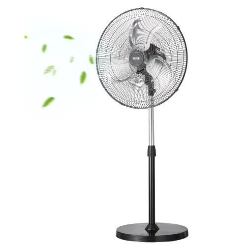 VEVOR Industrieller Standventilator, 570 mm, 90-Grad-Oszillationsventilator, höhenverstellbare Ventilatoren mit 3 einstellbaren Geschwindigkeiten, Windmaschine für Werkstatt, Lagerhaus, Schwarz VEVOR Industrieller Standventilator, 570 mm, 90-Grad-Oszillationsventilator, höhenverstellbare Ventilatoren mit 3 einstellbaren Geschwindigkeiten, Windmaschine für Werkstatt, Lagerhaus, Schwarz