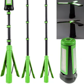 LED Baustrahler mit Akku „BSA-30s“ Stativ, 30W, 2700lm, 2700/4500/6000K LED Baustrahler mit Akku „BSA-30s“ Stativ, 30W, 2700lm, 2700/4500/6000K