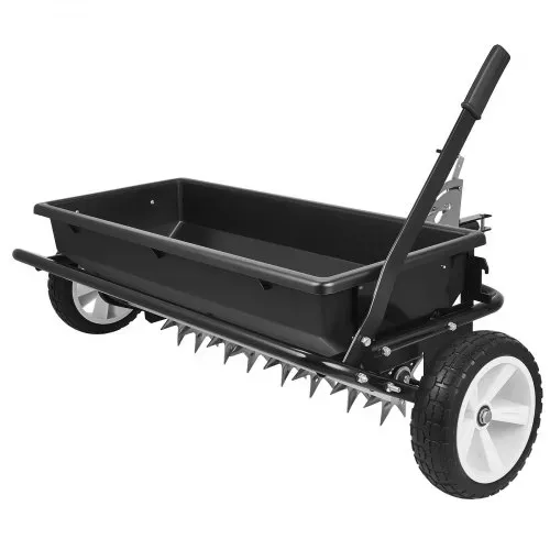 VEVOR Anhänger Rasenlüfter 81 cm Streubreite, Streuwagen mit Universalkupplung, Gartensämaschine & Bodenbelüfter mit 45 kg Kapazität & 10 Zoll Rädern, Vertikutierer für ATVs & UTVs – Bild 10