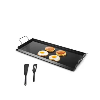 VEVOR Grillplatte Grillpfanne Karbonstahl universelle rechteckige Platte (812 x 310 mm) mit flacher Oberseite, Gasgrill-Grillplatte für BBQ-Grill Teppanyaki, tragbares Familienkochgeschirr mit Griff VEVOR Grillplatte Grillpfanne Karbonstahl universelle rechteckige Platte (812 x 310 mm) mit flacher Oberseite, Gasgrill-Grillplatte für BBQ-Grill Teppanyaki, tragbares Familienkochgeschirr mit Griff