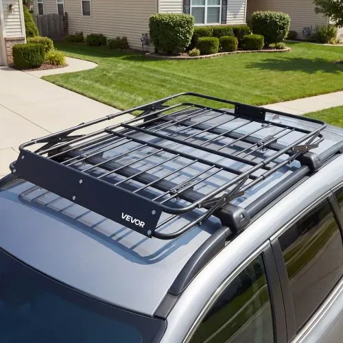 VEVOR Dachträgerkorb 1295 x 914 x 102 mm Dachgepäckkorb mit Klappmechanismus Tragkraft bis 90,72 kg Wetterfester Faltbarer Autodachkorb aus Legierungsstahl Dachtransportkorb Geeignet für SUVs Pickups – Bild 7