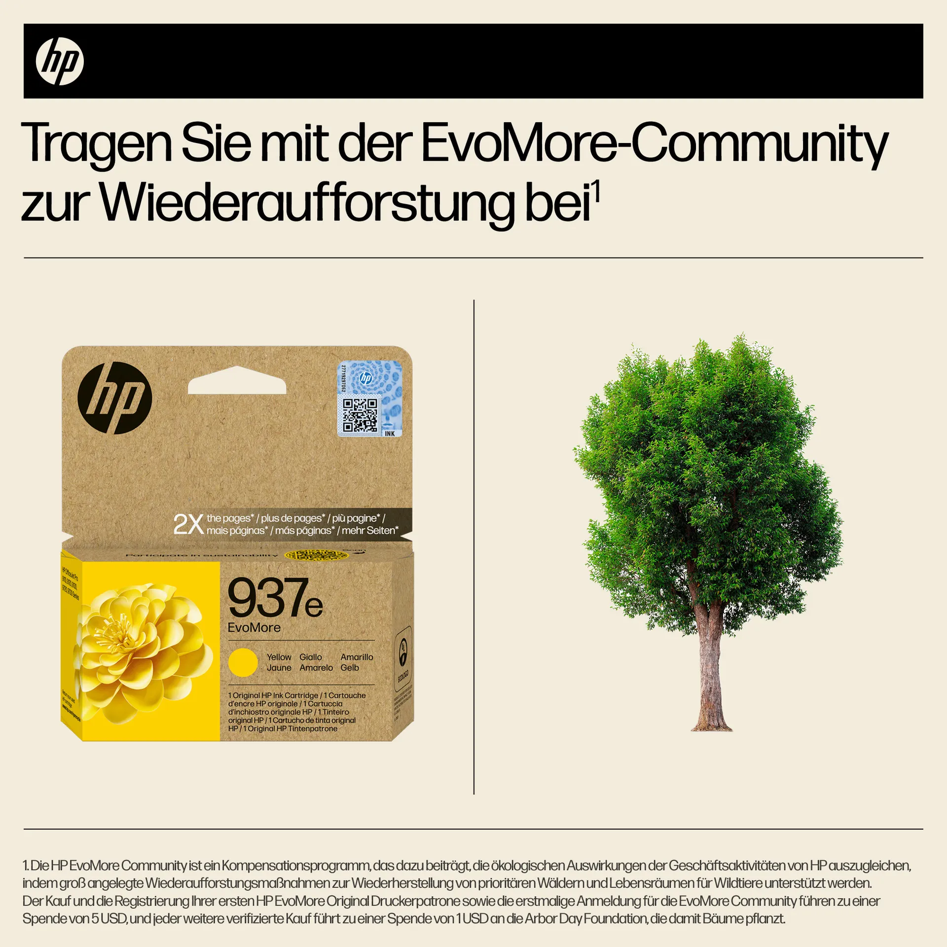 HP 937e EvoMore Gelb Original Druckerpatrone – Bild 3