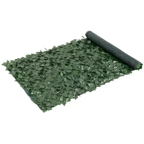 VEVOR Sichtschutzzaun 99x249cm künstlicher grüner Sichtschutz Efeuzaun mit Netzgeweberückseite und verstärkter Verbindung künstliche Hecken mit Weinblättern als Dekoration für Garten und Hof – Bild 10