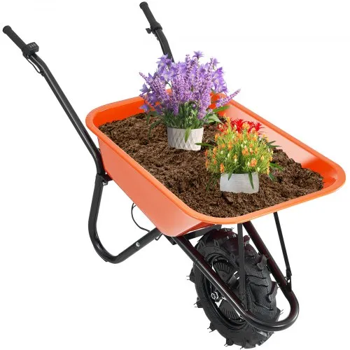 VEVOR Schubkarre, 500 W angetriebener Mehrzweck-Gartenwagen, Kippkarre, 150 kg Kapazität mit Metallgriff und Schienenrädern, Ein-Schubkarren-Gartenwagen und Wagen für Rasenfarm, 151 x 60 x 70 cm VEVOR Schubkarre, 500 W angetriebener Mehrzweck-Gartenwagen, Kippkarre, 150 kg Kapazität mit Metallgriff und Schienenrädern, Ein-Schubkarren-Gartenwagen und Wagen für Rasenfarm, 151 x 60 x 70 cm
