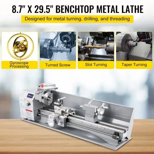 VEVOR Metalldrehmaschinen Mini Drehbank 220x750mm Drehmaschine Metall 750 W Mini Drechselbank für Metallbearbeitung Drehbank Metall präzise einfach zu bedienen VEVOR Metalldrehmaschinen Mini Drehbank 220x750mm Drehmaschine Metall 750 W Mini Drechselbank für Metallbearbeitung Drehbank Metall präzise einfach zu bedienen