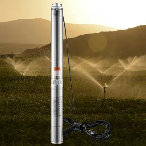 VEVOR Tiefbrunnen-Tauchpumpe, 3 PS/2200 W, 230 V/50 Hz, 9,8 m³/h Durchfluss, 144 m Förderhöhe, mit 9,1 m Stromkabel, Edelstahl-Wasserpumpen für Industrie, Bewässerung und Heimgebrauch, IP68-Wasserschutzklasse – Bild 7