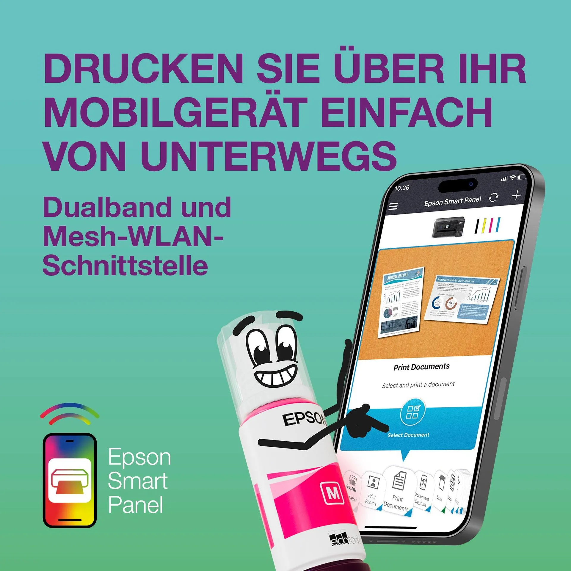 Epson EcoTank ET-3956 Tintenstrahl A4 4800 x 1200 DPI 35 Seiten pro Minute WLAN – Bild 7