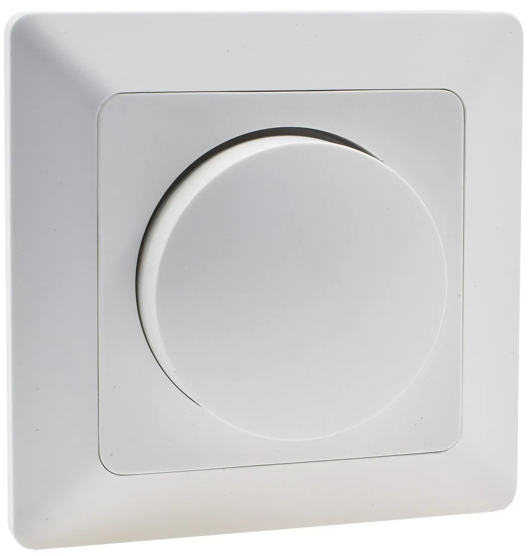 MILOS Dimmer für LED Lampen weiß matt 250V~/ 3-60W, inkl. Rahmen, UP MILOS Dimmer für LED Lampen weiß matt 250V~/ 3-60W, inkl. Rahmen, UP