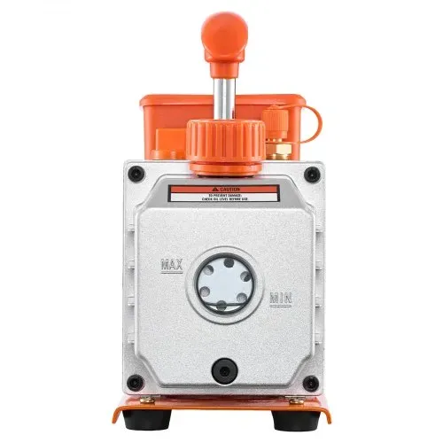 VEVOR Vakuumpumpe mit Manometer, 4,5 CFM 127 L/min, 250 W 1-stufige Drehschieber-Unterdruckpumpe, Manometer-Set, für R134a, R22, R410a, R1234YF & R32, mit Tragetasche, für Kfz-Klimaanlagen – Bild 9