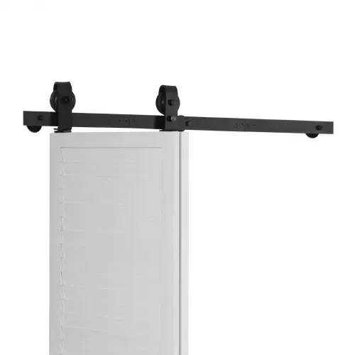 VEVOR Schiebetürsystem für faltbare Schiebetür, Schiebetürbeschlag 1016 mm Laufschiene, geeignet für zwei 45,7 cm große Schrank-, Speisekammer- & Wäschetüren (nicht im Lieferumfang enthalten) – Bild 8