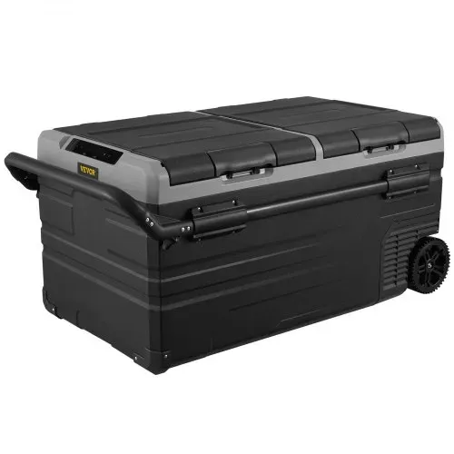 VEVOR Autokühlschrank, 12-Volt-Autokühlschrank, tragbarer 95-Liter-Gefrierschrank mit zwei Zonen und Rädern und Griff, -20 °C bis 20 °C, 12/24 V Gleichstrom und 100–240 V Wechselstrom, Kompressorkühler für Outdoor, Camping – Bild 8