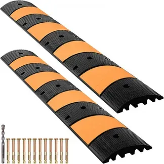 VEVOR Gummi-Kabelbrücke, Überfahrschutz, Doppelkanal, 2 Einheiten, Kabelschutz, unterstützt bis zu 9980 kg, Maße 185x31x5,5 cm, Schlauchbrücke geeignet für Asphalt-, Beton- & Kiesoberflächen VEVOR Gummi-Kabelbrücke, Überfahrschutz, Doppelkanal, 2 Einheiten, Kabelschutz, unterstützt bis zu 9980 kg, Maße 185x31x5,5 cm, Schlauchbrücke geeignet für Asphalt-, Beton- & Kiesoberflächen