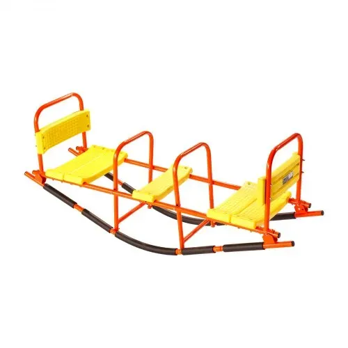VEVOR Kinderwippe, 90 kg Tragkraft, Schaukelwippe aus Metall mit Griffen, Karussellwippe für Kinder ab 3 Jahren, Gartenwippe für draußen, Rasen, Hinterhof, Spielplatz, 2 Sitze, 1535x490x645 mm – Bild 8