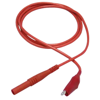 Messleitung McPower, 100cm, rot Sicherheitsstecker -> Krokoklemme Messleitung McPower, 100cm, rot Sicherheitsstecker -> Krokoklemme