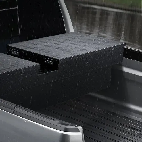 VEVOR Crossover Lkw Werkzeugkasten für die Ladefläche (1771 x 507 x 331 mm) abschließbare & wasserdichte Werkzeugkisten aus Aluminium mit seitlichen Griffen für Wohnmobilanhänger schwarz – Bild 7