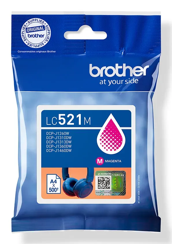 Brother LC521M Druckerpatrone 1 Stück(e) Original Magenta Brother LC521M Druckerpatrone 1 Stück(e) Original Magenta
