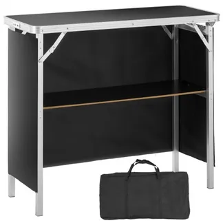 VEVOR Tragbare Messetheke Messetresen, 97,5 × 38,5 × 87 cm Messestand Ausstellungs-Thekenständer, Faltbarer Promotion-Bartisch Promotiontheke, Rezeption mit Aufbewahrungsregal, Tragetasche, Schwarz VEVOR Tragbare Messetheke Messetresen, 97,5 × 38,5 × 87 cm Messestand Ausstellungs-Thekenständer, Faltbarer Promotion-Bartisch Promotiontheke, Rezeption mit Aufbewahrungsregal, Tragetasche, Schwarz