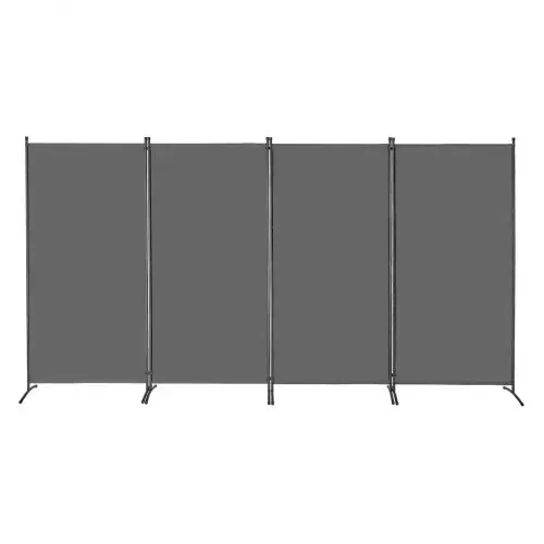 VEVOR Raumteiler 4 Paneele Paravent 3464 x 1840 x 520 mm, faltbarer Sichtschutz & tragbarer Trennwandteiler zur Raumtrennung, freistehende Raumteiler für Büro Schlafzimmer Arbeitszimmer, Grau – Bild 10